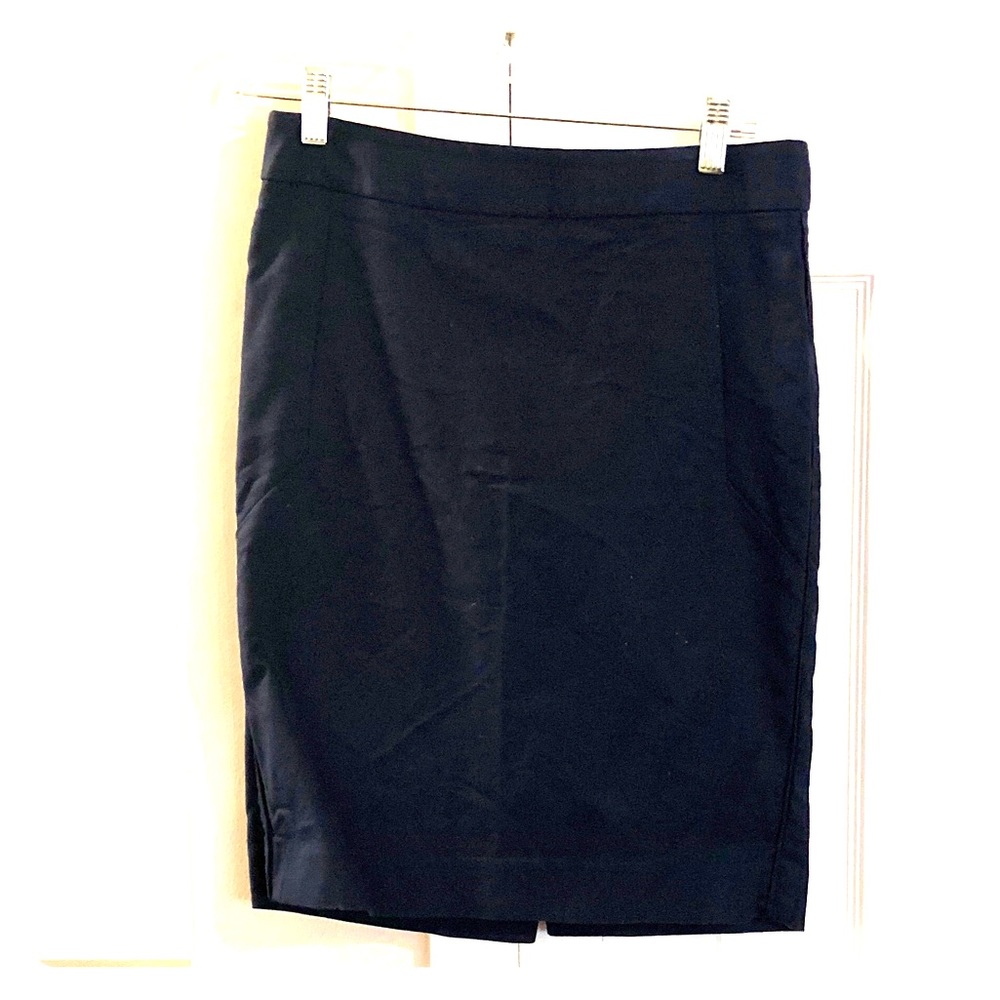 Navy pencil skirt